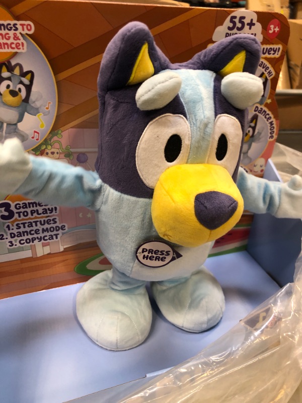 Photo 3 of Bluey Dance and Play 14" Animated Plush | Over 55 Phrases and Songs, Multicolor