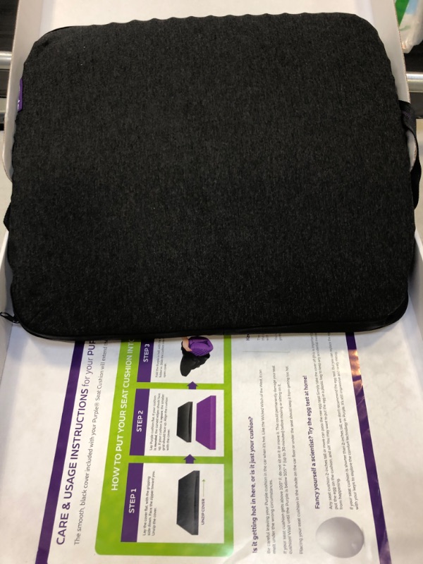 Photo 2 of Purple Royal Seat Cushion - Seat Cushion for The Car Or Office Chair - Temperature Neutral Grid