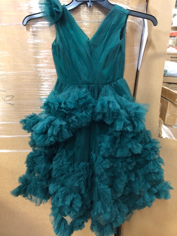 Photo 1 of Green Tiered Ruffle Dress For Girls---unknown Size 