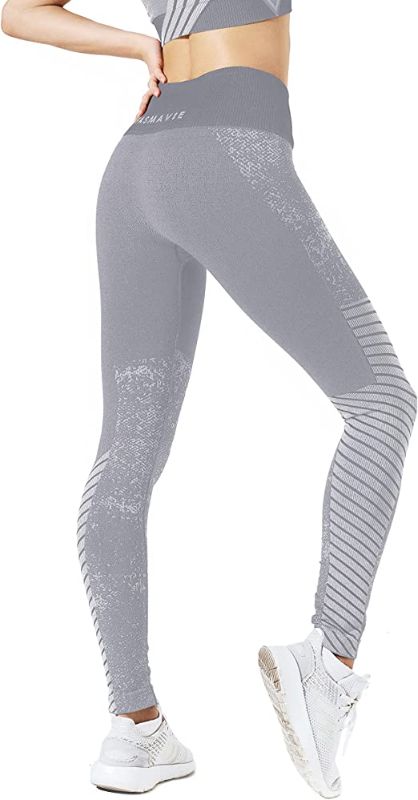 Photo 1 of FASMAVIE Women's Seamless Stretchy High Waist Leggings Tummy Control Non-See-Through Sports Pants Soft Polyamide Fabric
SIZE XL 