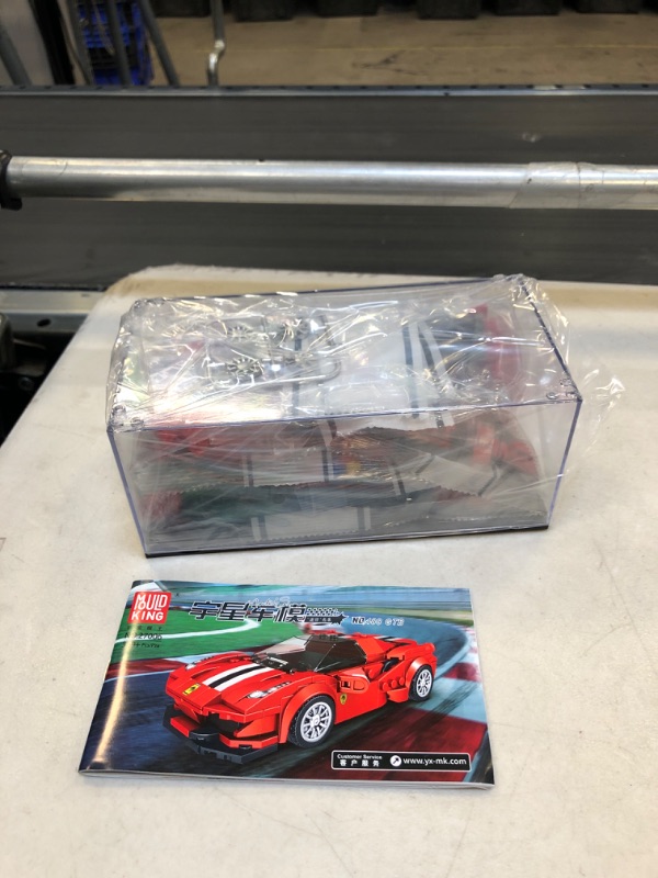 Photo 2 of Mould King Speed Champion, Toy Car Building Sets, 488 GTB with Acrylic Display Case, Speed Champion Cars for Adults, Speed Champions Sets for Adult and Kid 8 (329 Pieces)
