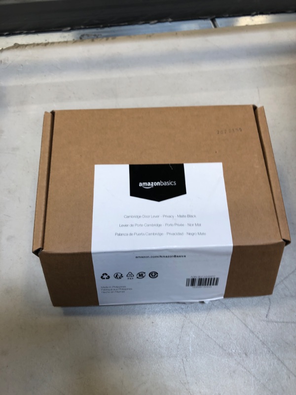 Photo 2 of Amazon Basics Cambridge Door Lever - Privacy - Matte Black Matte Black Privacy