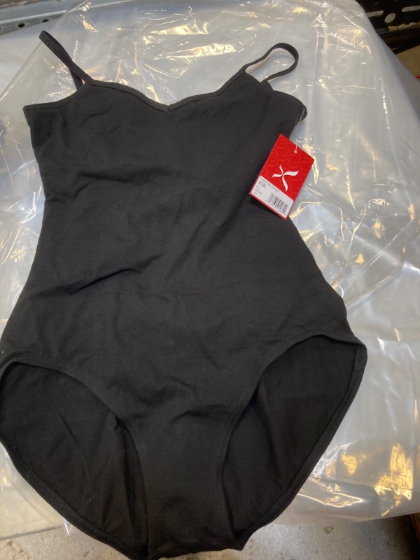 Photo 2 of Capezio Women's V-Neck Camisole Leotard SIZE Medium Black