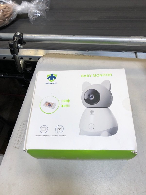 Photo 2 of Baby Monitor, 1080P Digital Camera with Audio Support Infrared Night Vision, 720P & 5” Color LCD, 360° Rotation, Mode VOX, Humiture Sensor, Wi-Fi Connection, for iOS & Android Blue (turns on but unble to test fully) (used,dirty)