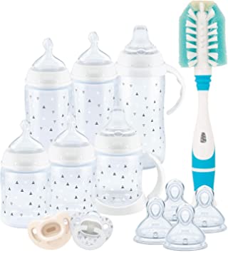 Photo 1 of NUK Simply Natural Baby Bottle Newborn Gift Set, Timeless Collection, Amazon Exclusive