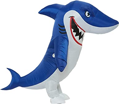 Photo 1 of One Casa Inflatable Costume Full Body Shark Air Blow up Funny Party Halloween Costume for Adult