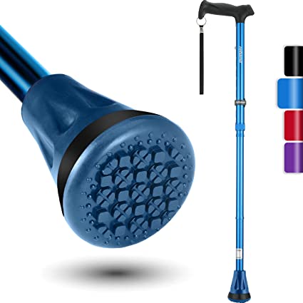 Photo 1 of All Terrain Walking Cane, Colorful Foldable Walking Sticks for Seniors & Adults, Pivot Tip and Heavy Duty Mobility Aid, Collapsible Cane for Men & Women