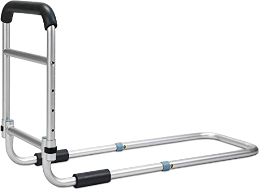 Photo 1 of OasisSpace Bed Rail - Bedside Fall Prevention Grab Bar Mobility Aid for Elderly Seniors, Handicap - Adjustable Adult Bed Rail Cane fits King, Queen, Full, Twin - Stability Standing Bar Handle