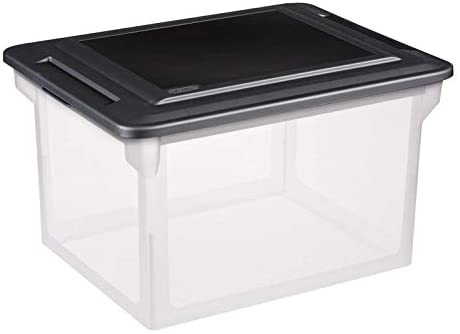 Photo 2 of Sterilite 18.5" x 14" Plastic File Box Clear/Black