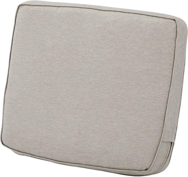 Photo 1 of Classic Accessories Montlake Water-Resistant 25 x 18 x 4 Inch Patio Lounge Back Cushion, Heather Grey, Outdoor Loveseat Cushions
