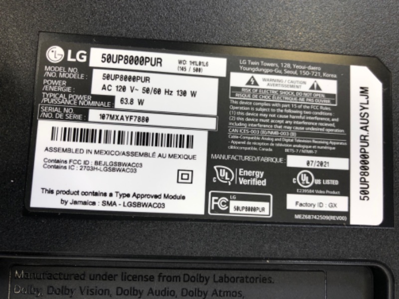 Photo 4 of LG 80 Series 50" Alexa Built-in, 4K UHD Smart TV, 60Hz Refresh Rate, Filmmaker Mode, Game Optimizer (50UP8000, 2021)

