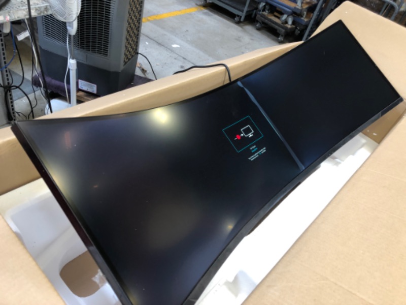 Photo 2 of SAMSUNG 49" Odyssey Neo G9 G95NA Gaming Monitor, 4K UHD Mini LED Display, Curved Screen, 240Hz, 1ms, G-Sync and FreeSync Premium Pro, LS49AG952NNXZA, White & Black --- FOR PARTS 
