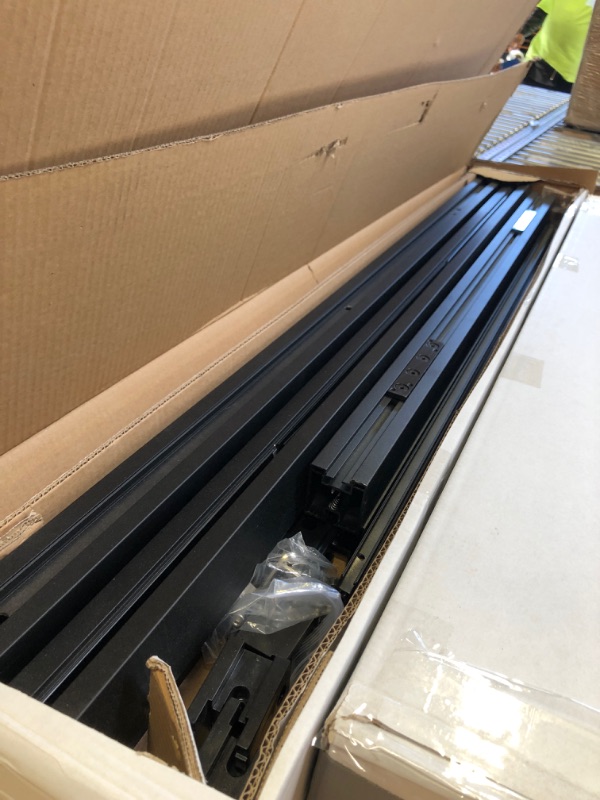 Photo 1 of BARNSMITH 36in x84in Frosted Glass Barn Door Sliding Aluminum Panel Heavy Duty DIY Tempered Frosted Glass Barn Door Slab Assemble Required (Sliding Hardware not Included)
