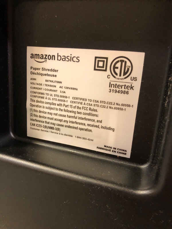 Photo 8 of Amazon basics paper shredder