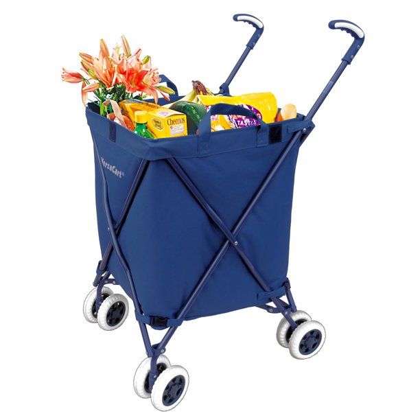 Photo 1 of 
The Original Versacart Transit Compact Folding Shopping and Utility Cart in Signature Blue
