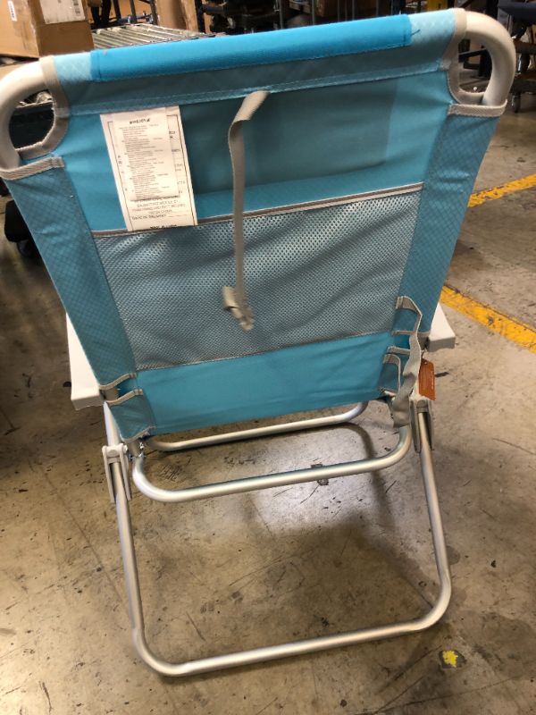 Photo 3 of #WEJOY 17 in Oversized Beach Chair, 5 Adjustable Reclining Folding Backpack Beach Chairs for Adult, High Back Seat Chair with Bottle Opener,Handle Strap,Phone&Cup Holder for Camping Sand,300 Lbs---NO BOX---
