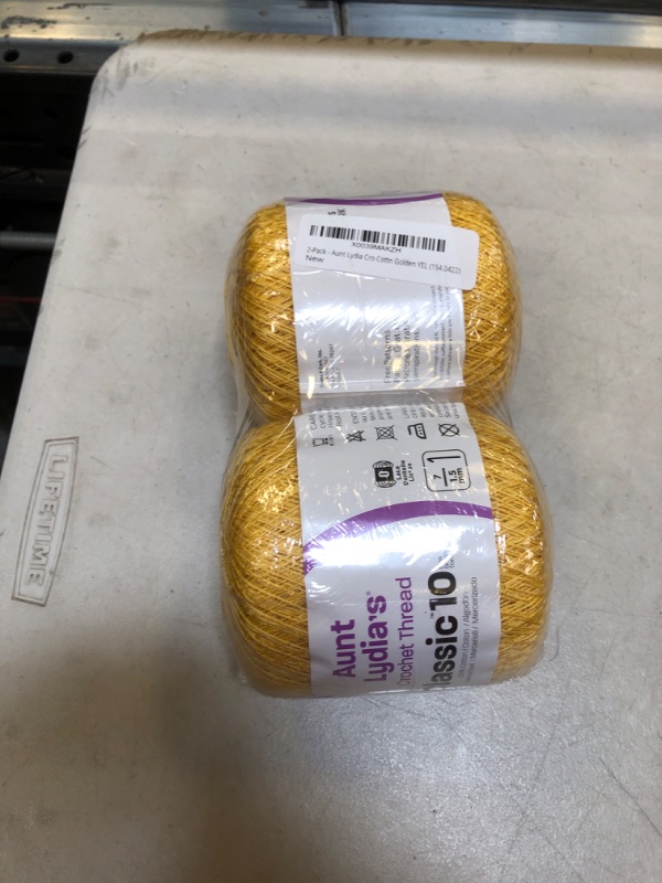 Photo 2 of 2-Pack - Aunt Lydia Cro Cottn Golden YEL (154.0422) 2 Pack Golden Yellow