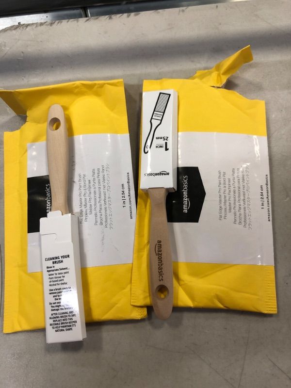 Photo 1 of Amazon Basics 1" Flat Edge Master Pro Paint Brush
2 PACK 