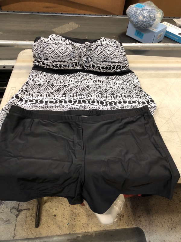 Photo 1 of Modest Swimsuits for Women Two Pieces Tankini Bathing Suits with Boyshorts