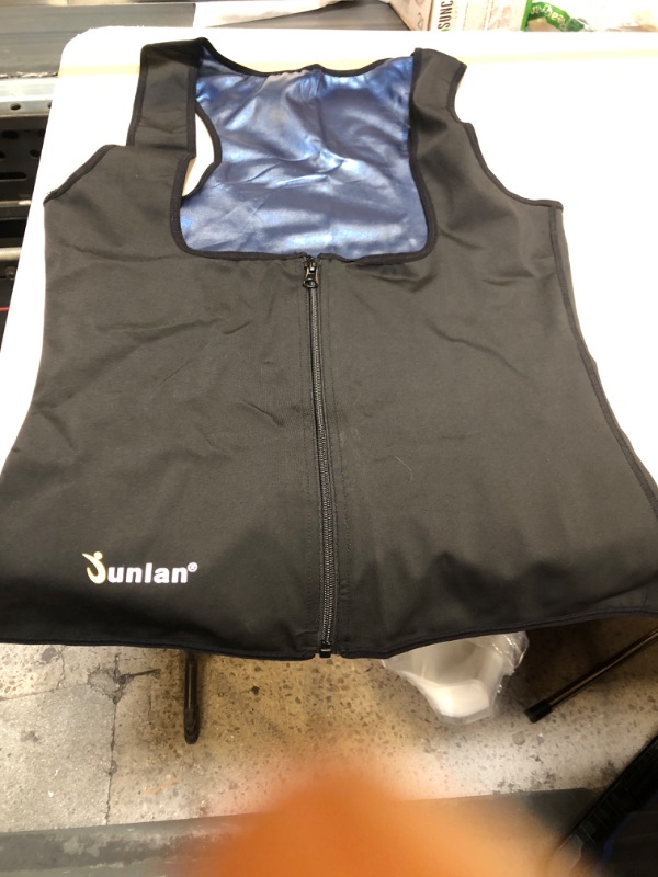 Photo 2 of Junlan Sauna Suit for Women Waist Trainer Vest for Women Sweat Tank Top Shaper for Women with Zipper