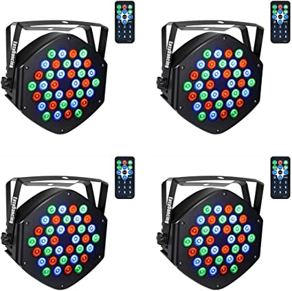 Photo 1 of Par Lighting for Stage, 36x1W LED RGB 7 Channel with Remote for DJ KTV Disco Party (4 PCS)