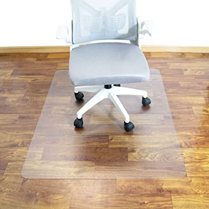 Photo 1 of  Office Desk Chair Mat for Hardwood Floor Heavy-Duty Clear PVC Floor Protector Pad for Rolling Wheels Chair 30"x48"