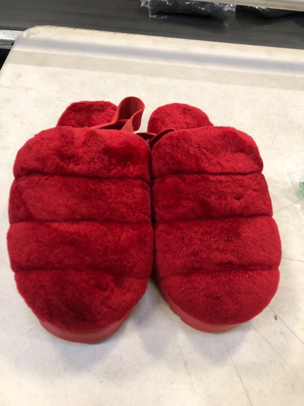 Photo 2 of UGG Women's Super Fluff Slipper 6 Ribbon Red