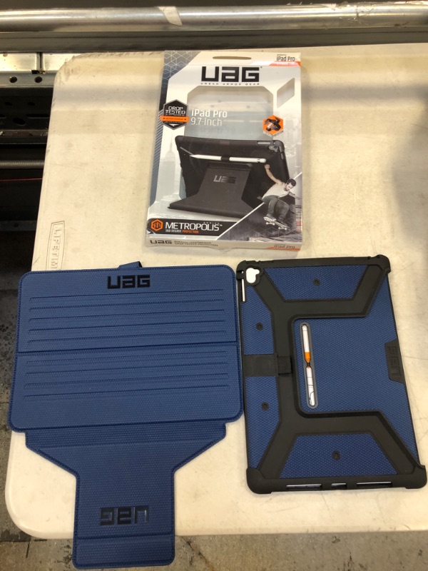 Photo 2 of URBAN ARMOR GEAR [UAG] Folio iPad 9.7 (2017 5th Gen & 2018 6th Gen) Metropolis Feather-Light Rugged [Cobalt] Military Drop Tested iPad Case Metropolis - Cobalt