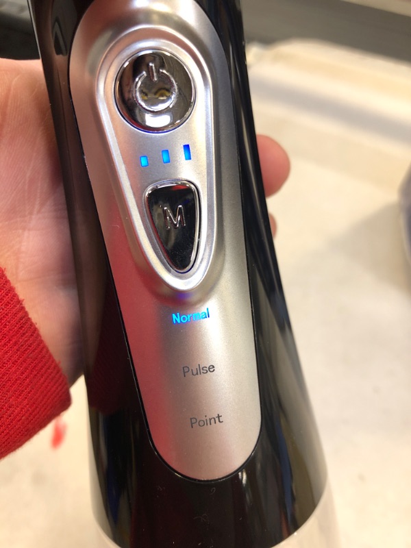 Photo 1 of Cordless Water Flosser Teeth Cleaner, 9 Modes 320ML Portable Professional Oral Irrigator for Home Travel with 4 Tips, IPX7 Waterproof Water Dental Flosser for Braces, Oral Care and Teeth Whitening Black