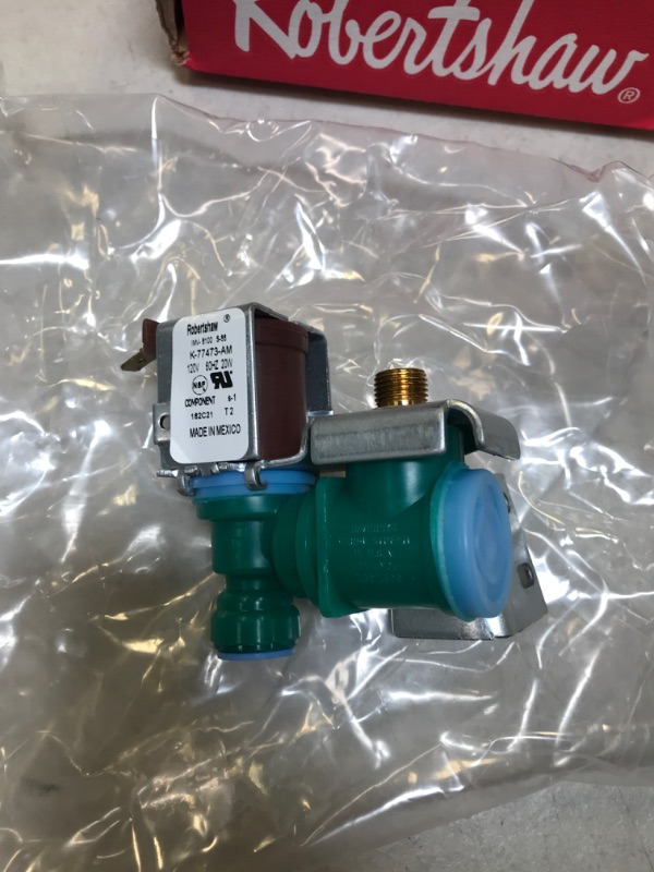 Photo 2 of [W10238100 Valve OEM Mania] IMV-8100 W10238100 WPW10238100 W10498990 NEW OEM Produced for Whirlpool Kenmore Refrigerator Water Inlet Valve by Robertshaw Replacement Part W10342318 AP6017532