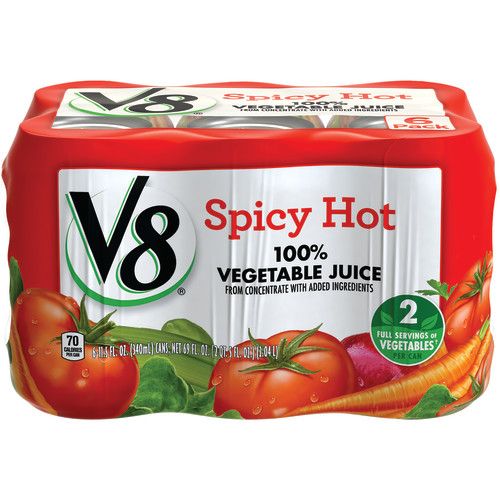 Photo 1 of (6 Cans) V8 Original Spicy Hot 100% Vegetable Juice, 11.5 Oz.
EXP SEP 9 2023