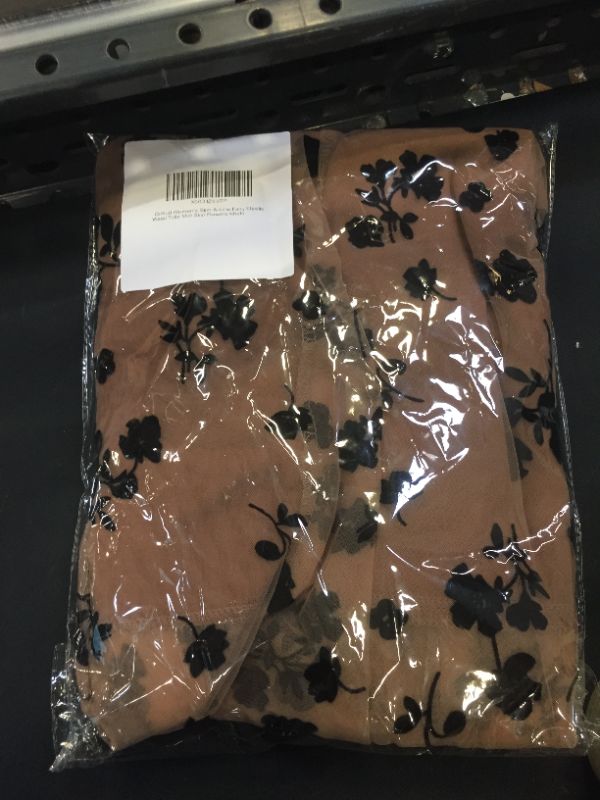 Photo 1 of BABAMOON Women Chiffon Tulle Elastic Floral Print Mesh Overlay Layered A Line Midi Skirt