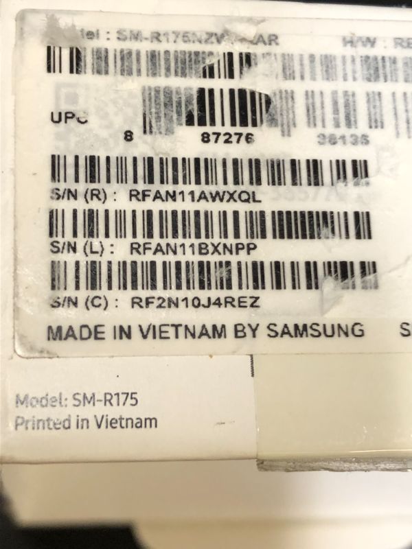 Photo 2 of Samsung Galaxy Buds Plus SM-R175 Wireless Earbuds - White
