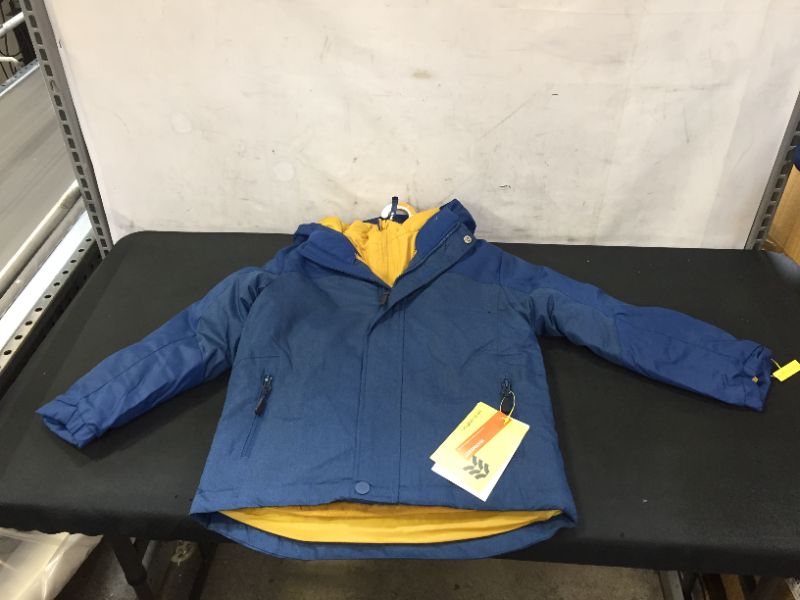 Photo 2 of All In Motion Boys Blue 3 In 1 System Jacket Hooded Wind Water Resistant (SMALL)