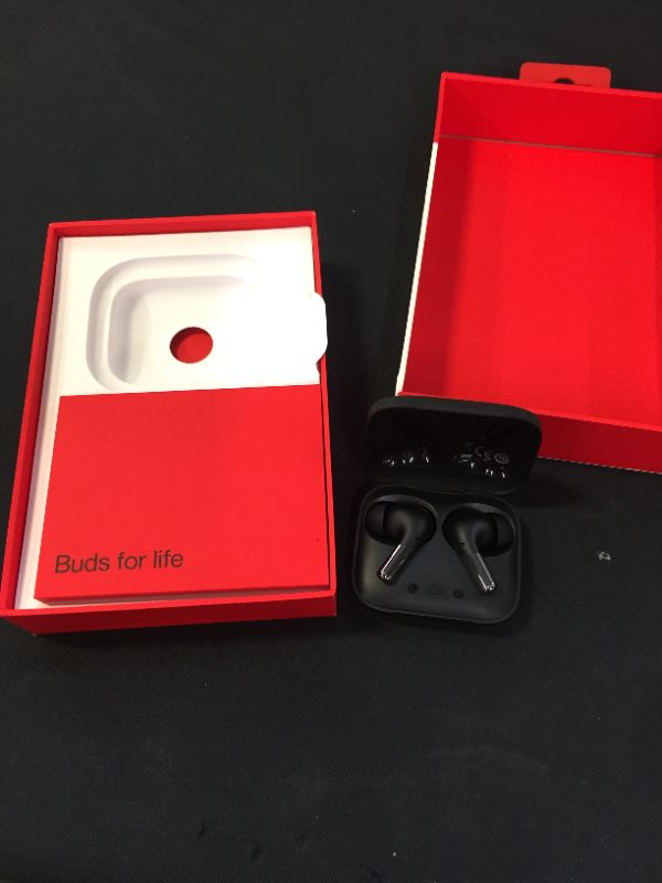 Photo 2 of OnePlus Buds Pro Wireless Earbuds| with Charging Case |IP55 | Smart Adaptive Noise Cancellation Sound | Matte Black,E503A
