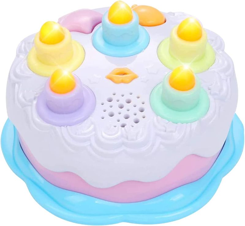 Photo 1 of OKREVIEW First Birthday Cake Toy - Singing Music Cake Toys with Counting and Blow Candles for 18+ Month Birthday Gifts Boys and Girls
