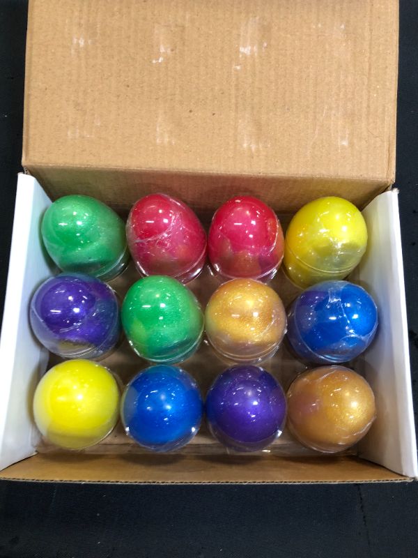 Photo 3 of Jofan 12 Pack Slime Eggs Toys Easter Eggs for Kids Girls Boys Easter Basket Stuffers Gifts Party Favors
