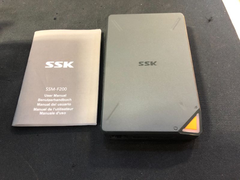 Photo 2 of SSK 2TB Portable NAS External Wireless Hard Drive with Own Wi-Fi Hotspot, Personal Cloud Smart Storage Support Auto-Backup, Phone/Tablet PC/Laptop Wireless Remote Access
