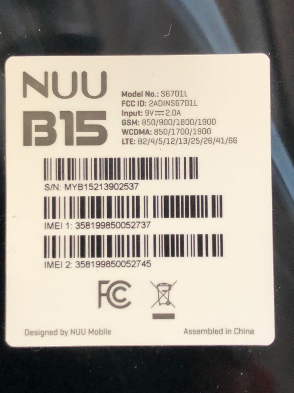 Photo 4 of NUU B15 | 3-Day Battery | 48 MP | Quad-Camera | Unlocked | 6.7" Full HD+ Display | 128GB | 90Hz | 18W Fast Charge | 5000 mAh | Fingerprint | Android 11 | US Warranty | Black | T-Mobile
