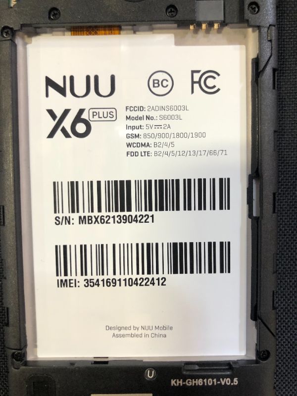 Photo 3 of NUU X6 Plus | Verizon, AT&T and T-Mobile | 4G LTE Unlocked Android 10 Smartphone | 32GB + 3GB RAM | 6.1" HD+ Display | 13 + 5 MP Camera | 3120 mAh Battery
