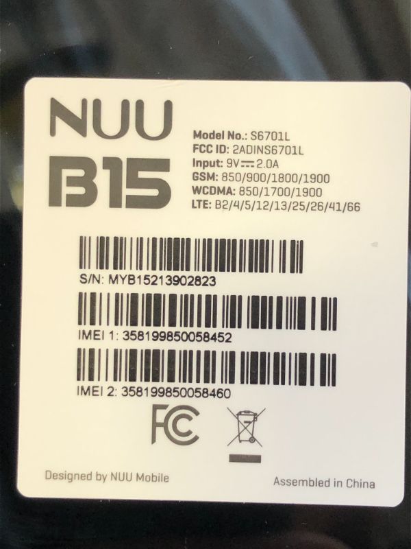 Photo 3 of NUU B15 | 3-Day Battery | 48 MP | Quad-Camera | Unlocked | 6.7" Full HD+ Display | 128GB | 90Hz | 18W Fast Charge | 5000 mAh | Fingerprint | Android 11 | US Warranty | Black | T-Mobile
