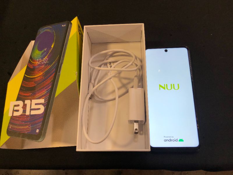 Photo 2 of NUU B15 | 3-Day Battery | 48 MP | Quad-Camera | Unlocked | 6.7" Full HD+ Display | 128GB | 90Hz | 18W Fast Charge | 5000 mAh | Fingerprint | Android 11 | US Warranty | Black | T-Mobile
