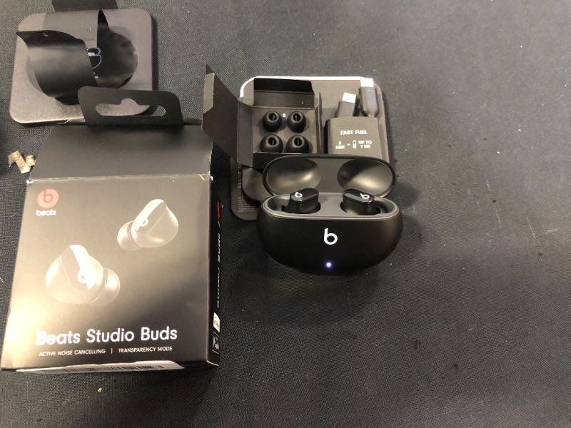 Photo 2 of Beats Studio Buds – True Wireless Noise Cancelling Earbuds – Compatible with Apple & Android, Built-in Microphone, IPX4 Rating, Sweat Resistant Earphones, Class 1 Bluetooth Headphones - Black
