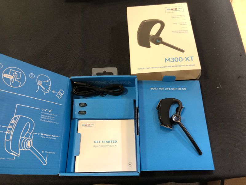 Photo 2 of BlueParrott M300-XT Noise Cancelling Hands-free Mono Bluetooth Headset for Mobile Phones with up to 14 Hours of Talk Time for On-The-Go Mobile Professionals & Drivers
