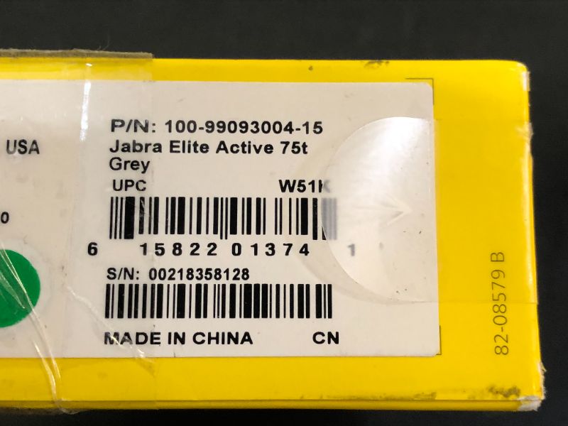 Photo 3 of Jabra Elite Active 75t True Wireless Earbuds with Wireless Charging Enabled Case, Gray
