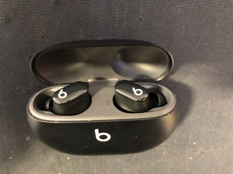 Photo 2 of A2514 Beats Studio Buds – True Wireless Noise Cancelling Earbuds – Compatible with Apple & Android, Built-in Microphone, IPX4 Rating, Sweat Resistant Earphones, Class 1 Bluetooth Headphones - Black (EARBUDS AND CASE ONLY)
