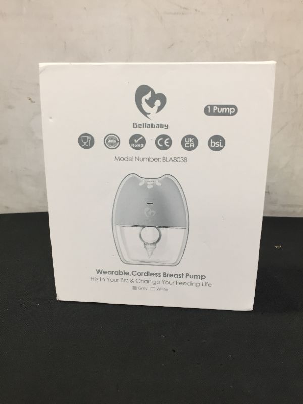 Photo 2 of Bellababy Double Wearable Breast Pump Hands Free,Silent and Pain Free,Long Battery Life,4 Modes&9 Levels of Suction,Fewer Parts Need to Clean,Easy Assemble/Disassemble,Fast Rechargeable.(Gray) (1 PUMP ONLY)