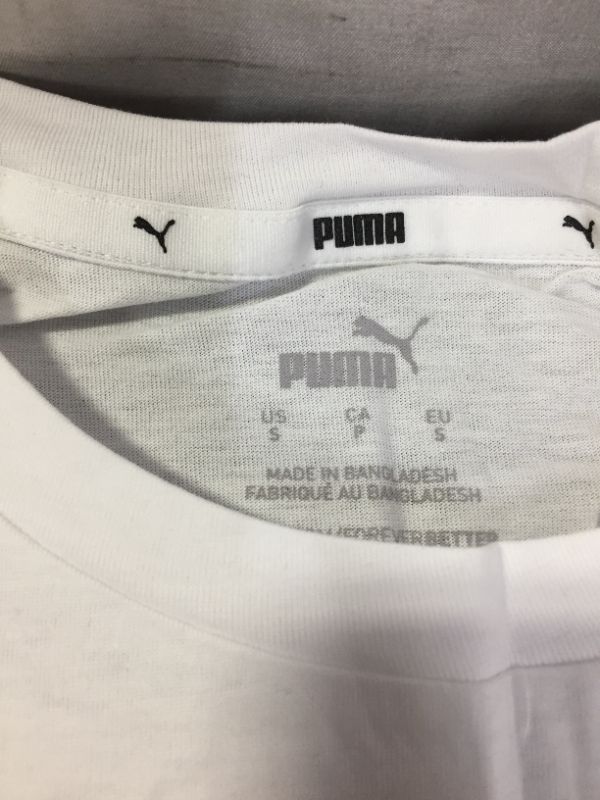 Photo 2 of WOMENS PUMA SHIRT WHITE WITH PINK LOGO SMALL