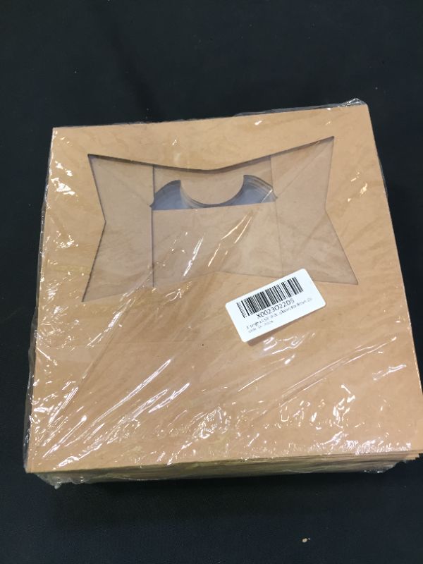 Photo 1 of [25pcs]8inch Cookie Boxes with Window Lid,Brown Kraft Cardboard Pops Treat Gift Bakery Box for Muffins and Pastry,Dessert Donut Decorated Packaging in Bulk 8"x 5 3/4"x 2 1/2",Pack of 25
