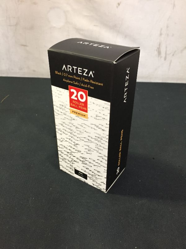 Photo 2 of Arteza Rollerball Pens, (Pack of 18 OF 20), 0.7mm Black Liquid Ink Pens, Office Supplies for Bullet Journaling, Fine Point Rollerball for Writing, Taking Notes & Sketching
